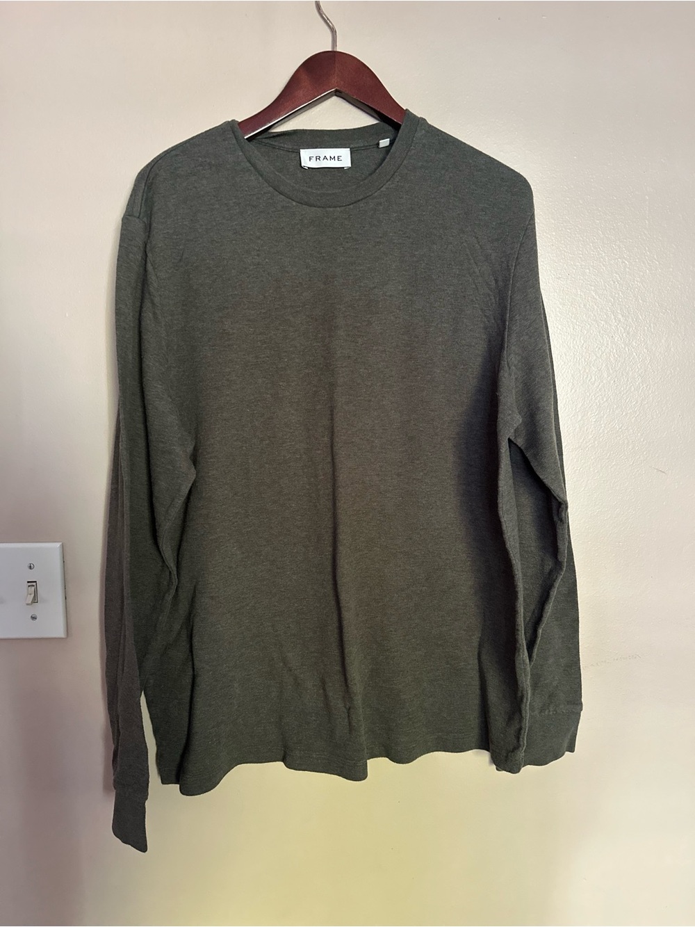 Frame Denim Olive Crewneck Long-Sleeve Shirt